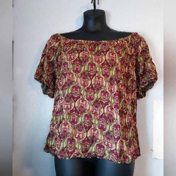 INC mesh off shoulder blouse - Picture 1 of 8